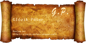 Glózik Péter névjegykártya